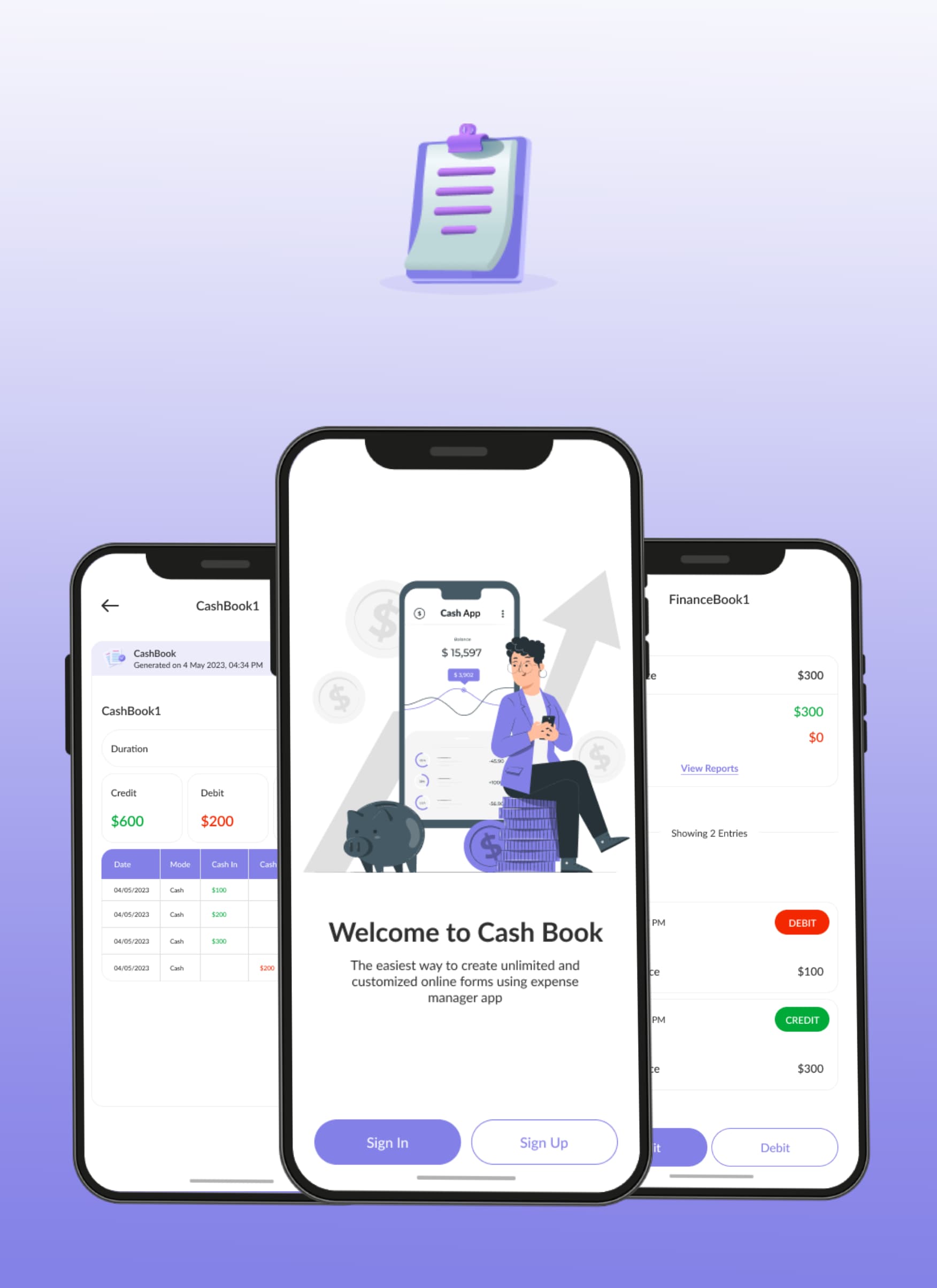 Cash Book screenshot